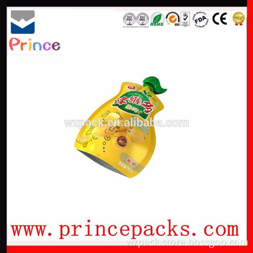 shaped reusable spout pouch with spout zipper